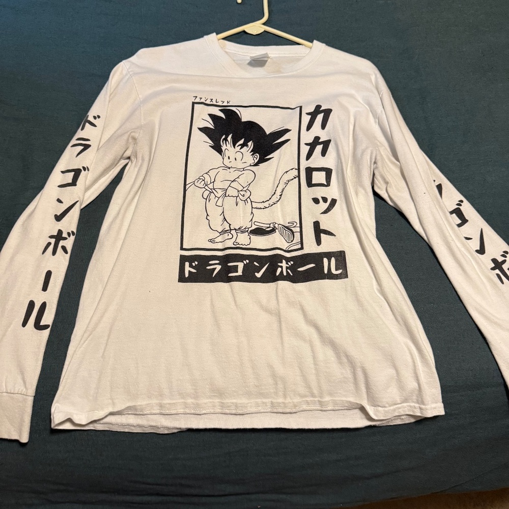 Dragon Ball Long Sleeve (white) Kid Goku graphic